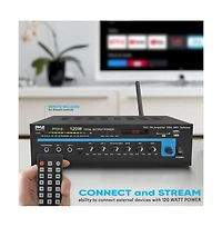 Pyle 120W Bluetooth Microphone Pa Mono Amplifier with Usb/Sd/Fm