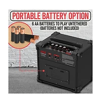 Pyle Portable Electronic Guitar Amplifier with Hd Speaker