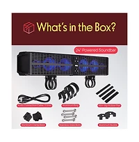 Pyle Powered Soundbar System with Built-in Amplifier and Bluetooth