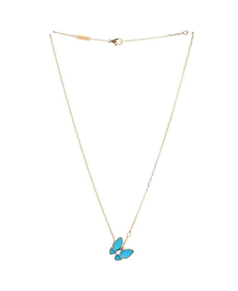 Pre-Owned Van Cleef & Arpels Two Butterfly Pendant Necklace