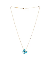 Pre-Owned Van Cleef & Arpels Two Butterfly Pendant Necklace