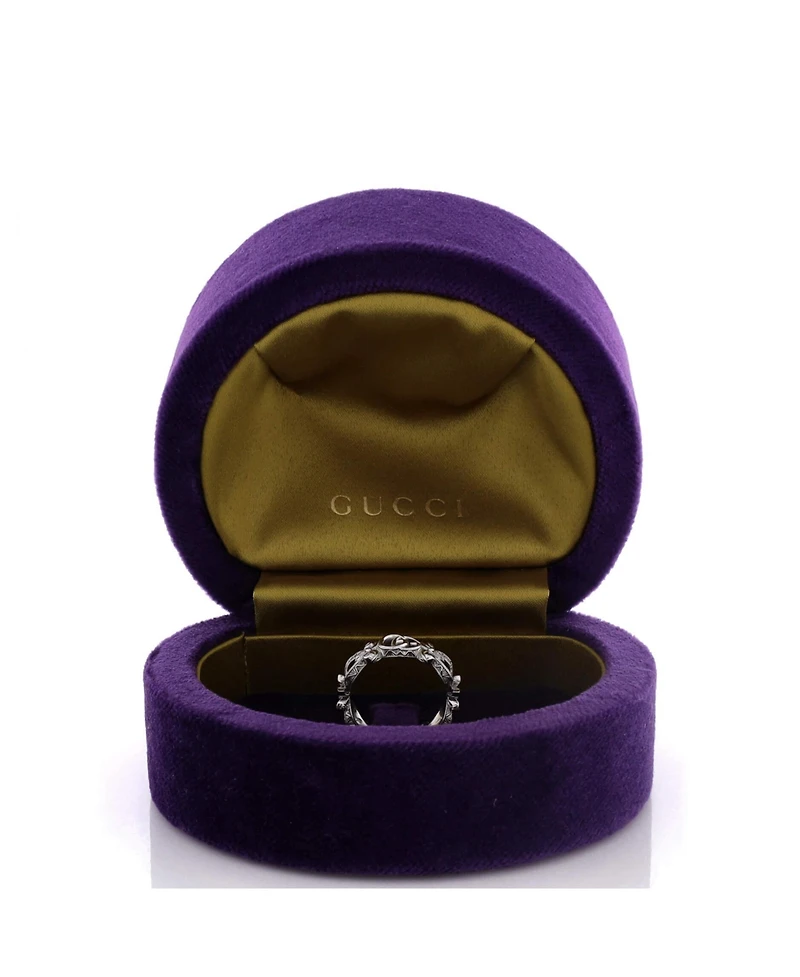 Pre-Owned Gucci Gg Flora Band Ring