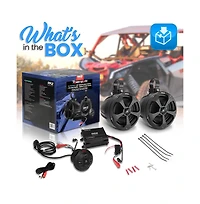 Pyle Waterproof Marine Speakers and 2-Channel Amplifier System Kit