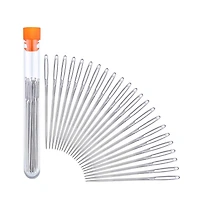 Gnuadz 23pcs Large Eye Sewing Needles Hand Leather Embroidery Crafts Repair Plastic Bottle