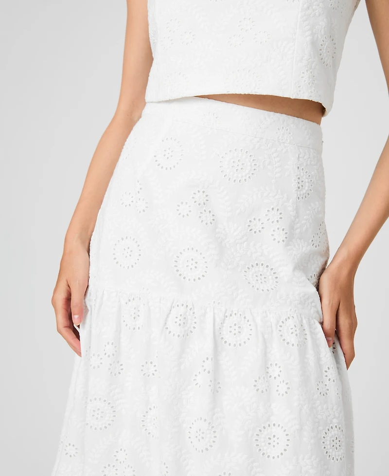 French Connection Women's Svea Eyelet Tiered Skirt
