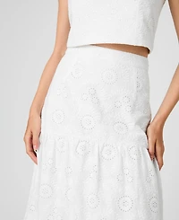 French Connection Women's Svea Eyelet Tiered Skirt