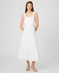 French Connection Women's Svea Eyelet Tiered Skirt