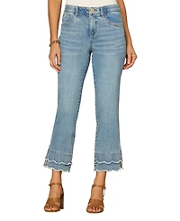 Democracy Petite "Ab" Solution Mid Rise Flared Jeans