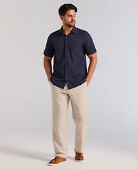 Cubavera Men's Palm Print Short-Sleeve Button-Down Shirt