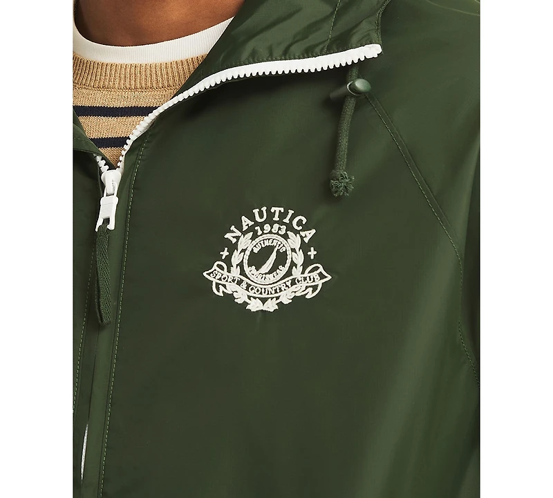 Nautica Men's Crest Logo Nylon Jacket