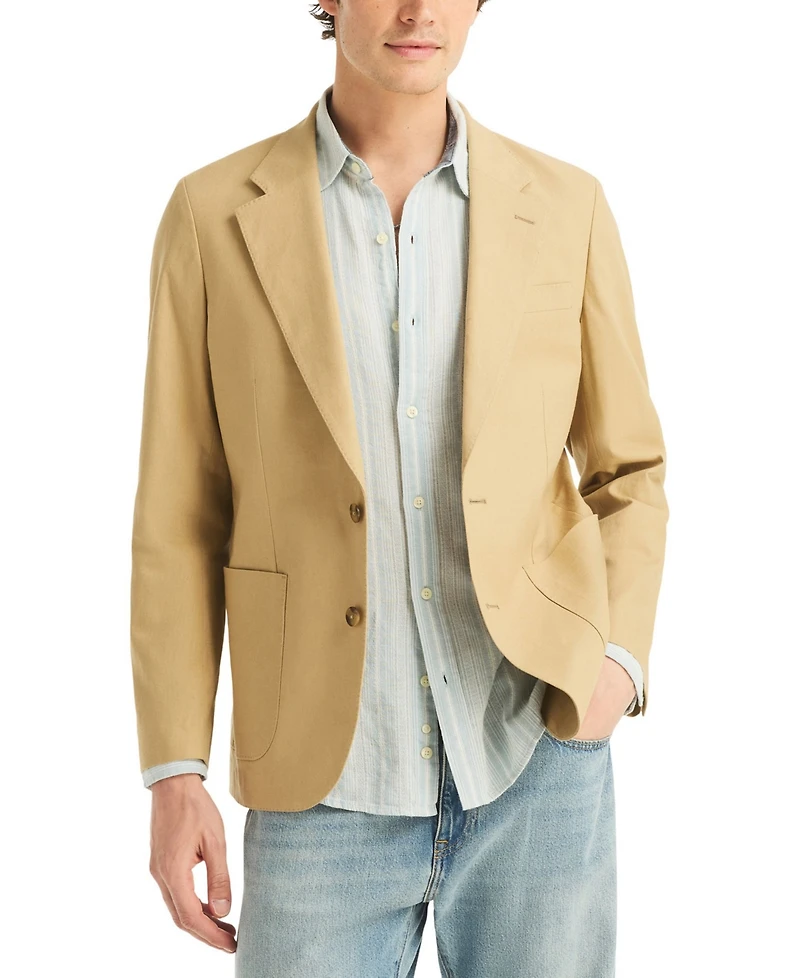 Nautica Men's Two Button Linen-Blend Sport Blazer