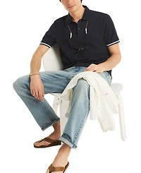 Nautica Men's Short-Sleeve Compact Seersucker Polo Shirt