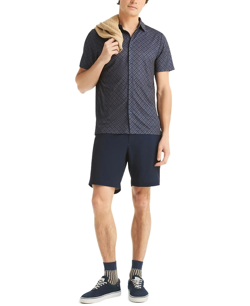 Nautica Men's Short-Sleeve Geo Printed Shirt