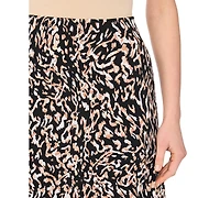 Vince Camuto Women's Printed Pull-On Midi Skirt