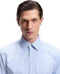 Boss by Hugo Men's Checked Performance-Stretch Slim-Fit Dress Shirt