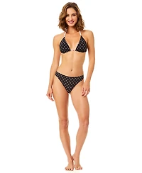 CeCe Women's Reversible V-Neck Halter Triangle Bikini Top