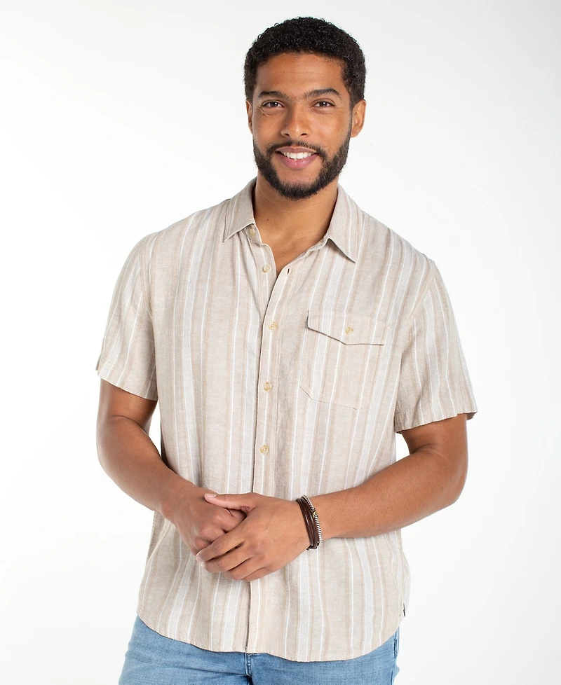 Liverpool Los Angeles Men's Short-Sleeve Button-Up Shirt