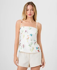 French Connection Women's Sleeveless Straight Neck Top