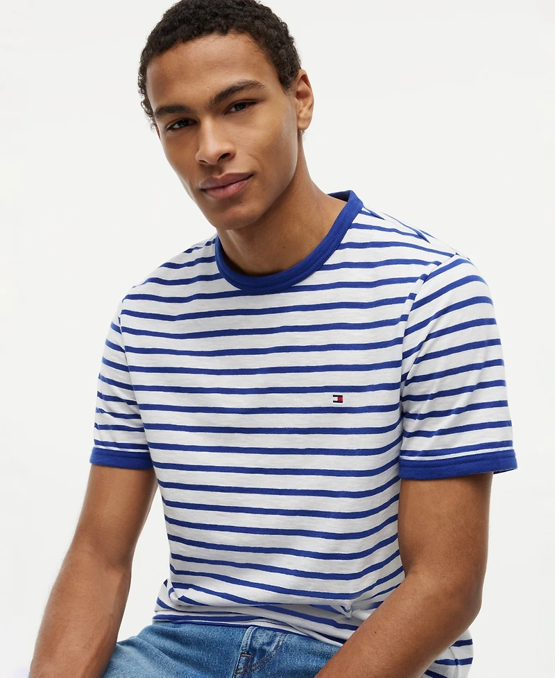 Tommy Hilfiger Men's Slub Yarn-Dye Stripe T-Shirt