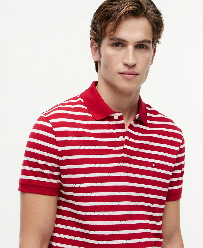 Tommy Hilfiger Men's Stripe Regular-Fit Polo Shirt