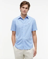 Tommy Hilfiger Men's Flex Poplin Gingham Short-Sleeve Shirt