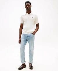 Tommy Hilfiger Men's Cable Knitted Short-Sleeve Polo Shirt