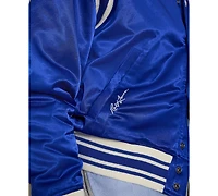 Polo Ralph Lauren Unisex Striped Ribbed Baseball Collar Jacket