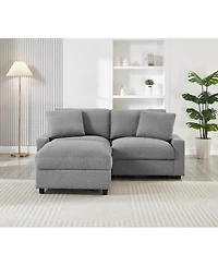 Streamdale Furniture Modular L-Shape Sectional Sofa with Storage Ottoman