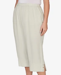Alfred Dunner Plus Vintage Charm Front Pocket Capri Pants