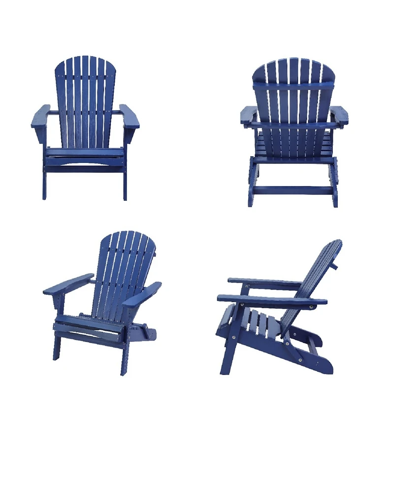 Jiallo Grand Collection Folding Large Adirondack Chair Pine Wood