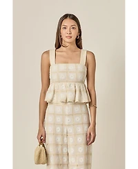 English Factory Women's The Bria Crochet Sleeveless Top