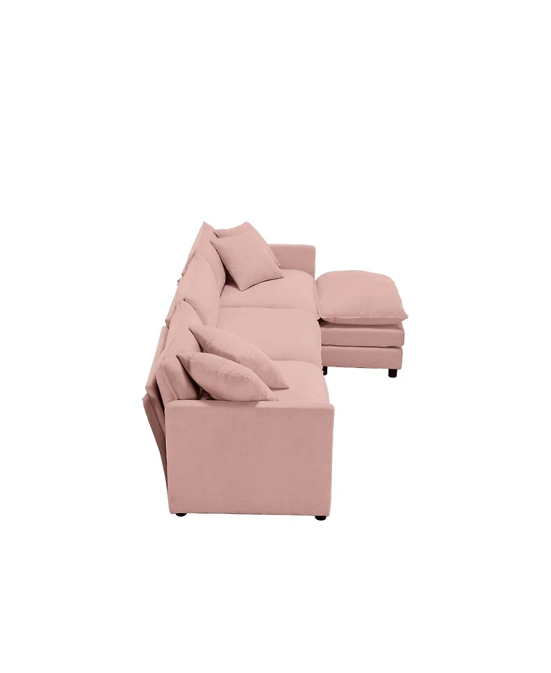 Streamdale Furniture L-Shaped Modular Chenille Sofa