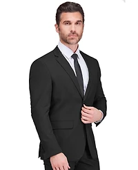 Gino Vitale Men's 2 Piece 4 Way Stretch Notch Lapel Slim Fit Suit