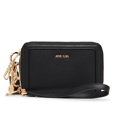 Anne Klein Double Zip Mini Around with Charm Wallet