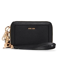 Anne Klein Double Zip Mini Around with Charm Wallet
