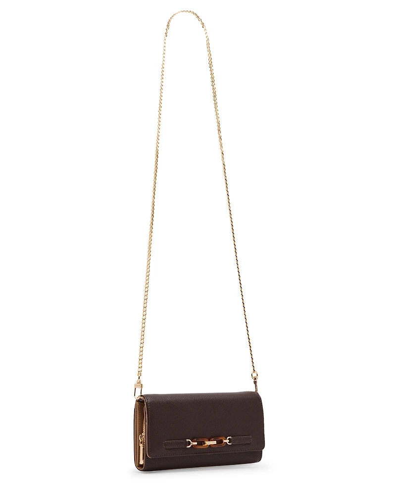 Anne Klein Tortoise Chain Link Mini Wallet
