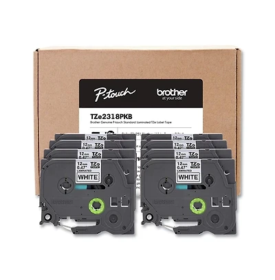 Brother P-Touch Series Standard Adhesive Laminated Labeling Tape