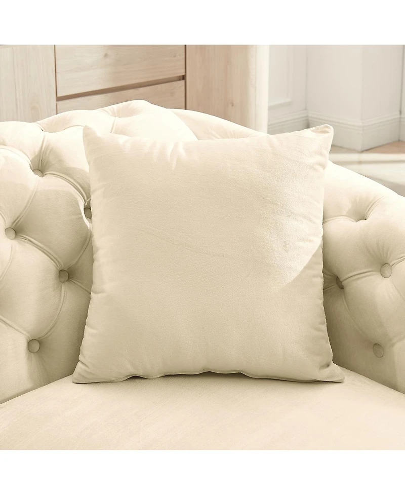 Streamdale Furniture Velvet Tufted Loveseat Sofa