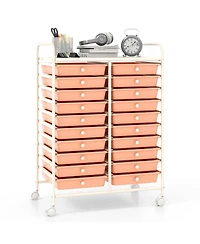 Gouun 20-Drawer Rolling Storage Cart with Removable Drawers and Locking Wheels