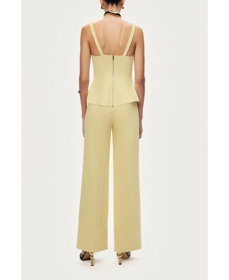 Nocturne Women's High-Waist Tailored Wide-Leg Pants