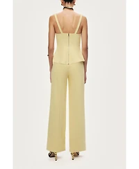 Nocturne Women's High-Waist Tailored Wide-Leg Pants