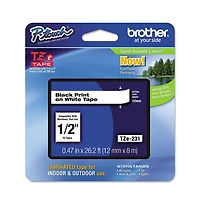 Brother P-Touch Tze231G 0.47 in. x 26.2 ft. TZE Standard Adhesive Laminated Labeling Tape