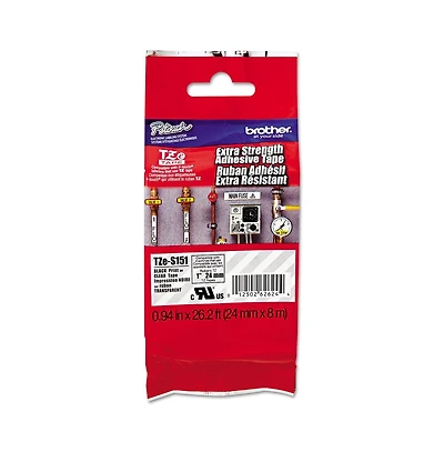 Brother P-Touch TZES151 0.94 in. x 26.2 ft. TZe Standard Adhesive Laminated Labeling Tape