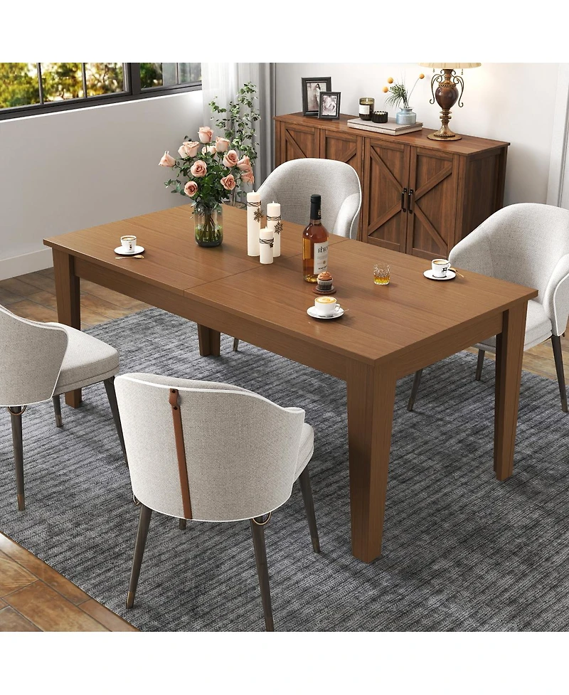 Streamdale Furniture Dining Table, 106.3 Inch Large Extendable Kitchen Table