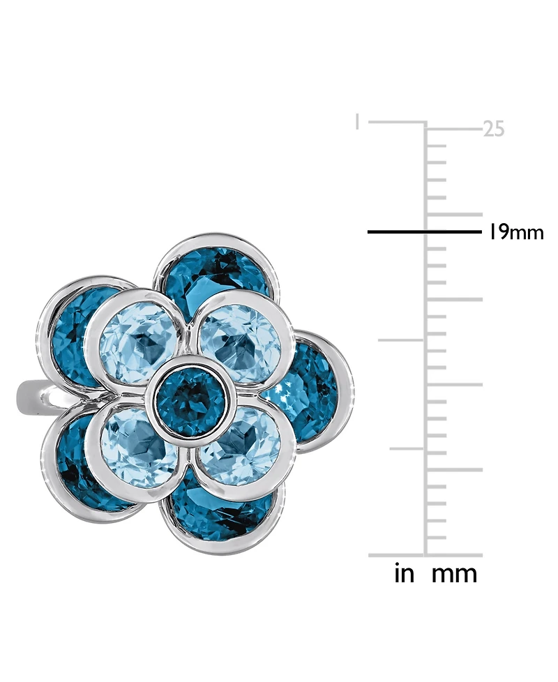 Macy's Blue Topaz (7-1/3 ct. t.w.) Ring Sterling Silver