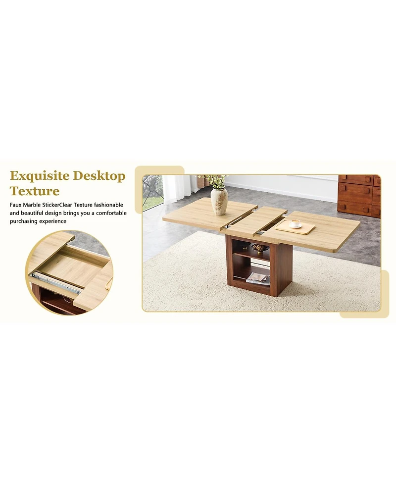 Streamdale Furniture Extendable Dining Table with Storage