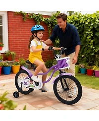 Slickblue Bicycle with Training Wheels, Easy Learning Kids Bike