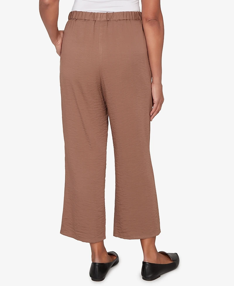 Alfred Dunner Women's Spice Market Wide-Leg Pull-On Ankle Pants