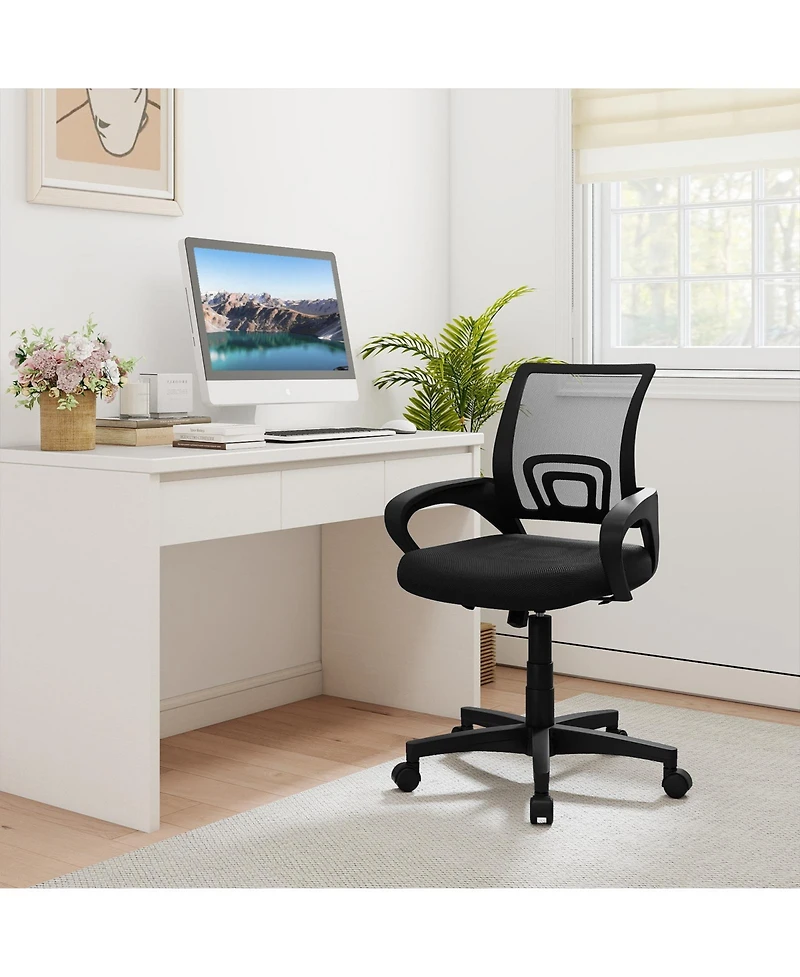 Sugift Mid-Back Mesh Office Chair Ergonomic Computer Chair with Lumbar Support