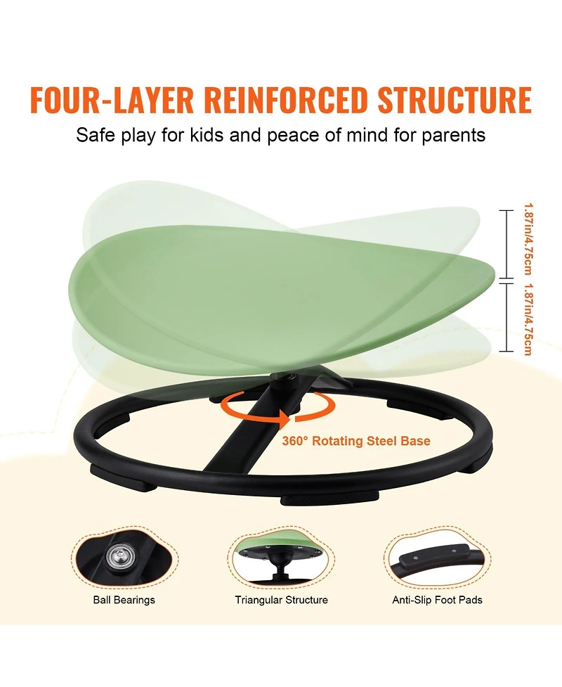 Mecale Kids Swivel Sensory Chair with Non-Slip Base, 220 lb Capacity